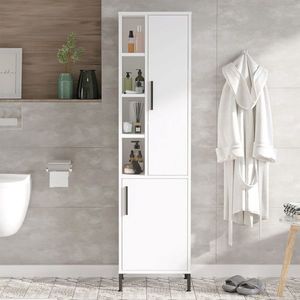 Dulap multifunctional, Locelso, VI2-W, 45x173.6x35.5 cm, Alb imagine