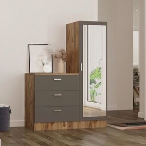 Dulap multifunctional, Locelso, CC6-AA, Pin Atlantic / Antracit imagine