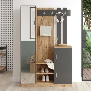 Cuier de perete, Locelso, DD7, 113.6x179.7x37.5 cm, Pin Atlantic / Antracit imagine
