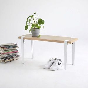Banca, Logg, Khalkeus , 90x45x30 cm, Maro/Alb imagine