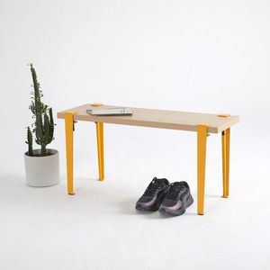 Banca, Logg, Khalkeus , 90x45x30 cm, Lemn / Galben imagine