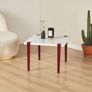 Masuta de cafea, Logg, Halicheron, Alb / Burgundia imagine