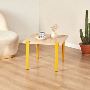 Masuta de cafea, Logg, Halicheron, Lemn / Galben imagine