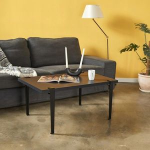 Masuta de cafea, Logg, Neda, 90x45x60 cm, Antracit / Negru imagine