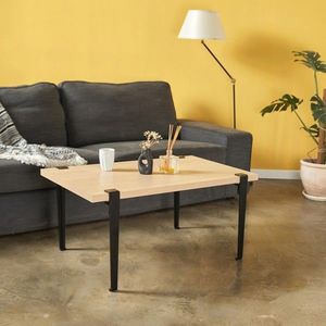 Masuta de cafea, Logg, Neda, 90x45x60 cm, Lemn/Negru imagine