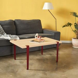 Masuta de cafea, Logg, Neda, 90x45x60 cm, Lemn / Burgundy imagine