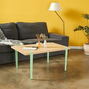 Masuta de cafea, Logg, Neda, 90x45x60 cm, Lemn / Verde menta imagine