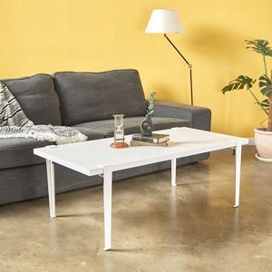 Masuta de cafea, Logg, Fonissa, 120x45x60 cm, Alb imagine