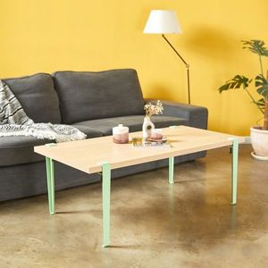 Masuta de cafea, Logg, Fonissa, 120x45x60 cm, Lemn / Verde menta imagine
