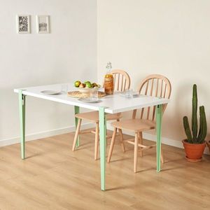 Masa, Logg, Eurotas, 120x75x60 cm, Alb / Menta / Verde imagine
