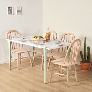 Masa, Logg, Pineios, 150x75x75 cm, Alb / Menta / Verde imagine