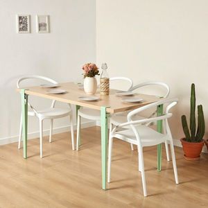 Masa, Logg, Pineios, 150x75x75 cm, Lemn / Verde menta imagine