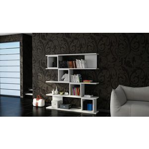 Corp biblioteca, Moblert, Wind, 120x119.9x19.5 cm, Alb imagine