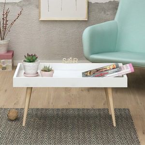 Masuta de cafea, Mod Design, Cross, 80x48.8x45 cm, Alb imagine