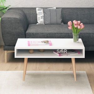 Masuta de cafea, Mod Design, Via, 80x53.6x45 cm, Alb imagine