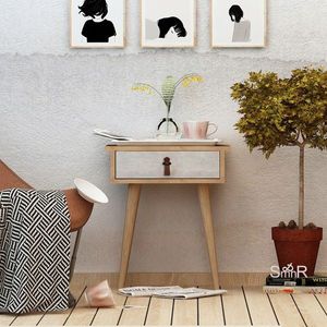 Bufet, Mod Design, Astava, 40x65.6x35 cm, Stejar / Alb imagine
