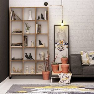 Corp biblioteca, Mod Design, Crotone, 90x165.5x25 cm, Stejar imagine