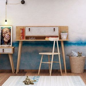 Birou, Mod Design, Soojin, 120x107x60 cm, Stejar / Alb imagine