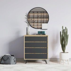 Dulap, Mod Design, Suvera, 70x86x40 cm, Stejar / Antracit imagine
