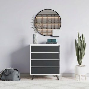 Dulap, Mod Design, Suvera, 70x86x40 cm, Alb / Antracit imagine