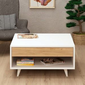Masuta de cafea, Mod Design, Silla, 80x40x80 cm, Stejar / Alb imagine