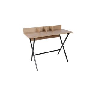 Masa de toaleta / machiaj, Mod Design, Marekeş, 100x50x84 cm, Nuc / Negru imagine
