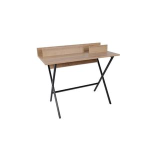 Birou, Mod Design, Panama, 100x50x89 cm, Stejar / Negru imagine