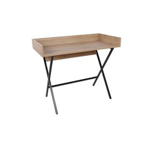 Birou, Mod Design, Miguel, 100x50x89 cm, Stejar / Negru imagine