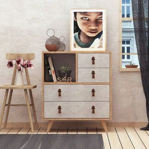Dulap, Mod Design, Witlof, 70x88.6x40 cm, Stejar / Alb imagine