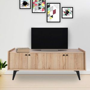 Comoda TV, Mod Design, Hanoi, 150x40x62 cm, Stejar imagine