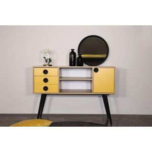 Consola, Mod Design, HAVANA, 120x80x40 cm, Stejar / Galben imagine