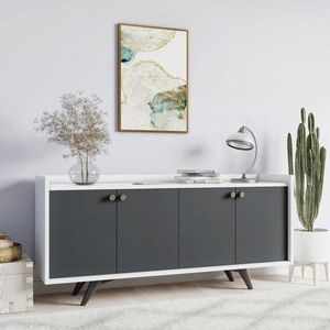 Consola, Mod Design, Bled, 150x75x40 cm, Antracit/Alb imagine