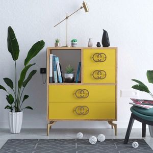 Dulap, Mod Design, ELİN, 70x88.6x40 cm, Aur / Stejar imagine