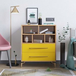 Dulap, Mod Design, ALBA, 70x85.6x40 cm, Aur / Stejar imagine