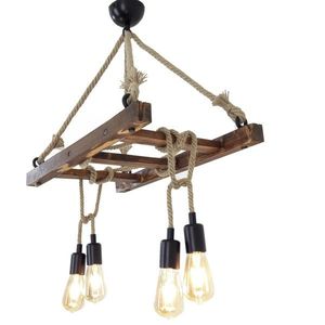 Candelabru All Design, handmade, 80x34x60 cm, Walnut imagine