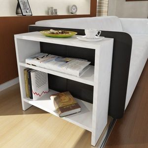 Masuta pentru living, Wooden Art, Silvanus White, 51x49x17.5 cm imagine