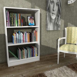 Biblioteca Wooden Art, Cella White, 60x100x19.5 cm imagine