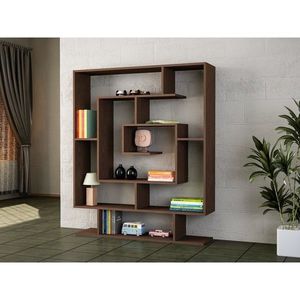 Biblioteca Wooden Art, Sarmasik Wenge, 124.8x149.4x22 cm imagine