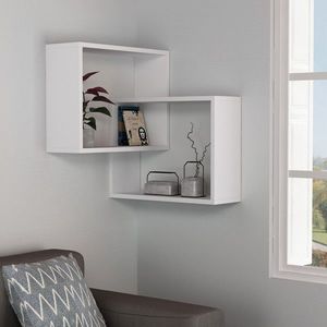 Raft pentru perete, Homitis, Ring - White, 68x68x60 cm imagine