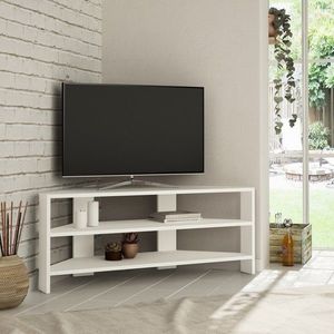 Comoda TV, Homitis, Thales Corner - White, 36x114x45 cm imagine