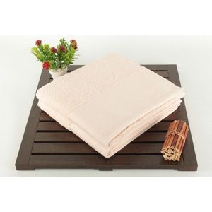 Set 2 prosoape de maini 50x90 cm, 100% bumbac, Saheser, Pıtırcık Light Grey imagine