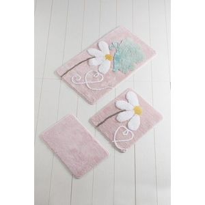 Set 3 covorase de baie, Chilai, Ponte - Pink imagine