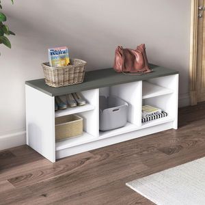 Pantofar, Olivia, London, 100x40x35 cm, PAL, Alb / Antracit imagine