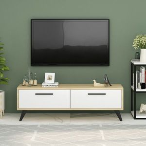 Comoda TV, Olivia, Melisa, 120x45x29.6 cm, PAL , Safir / Alb imagine