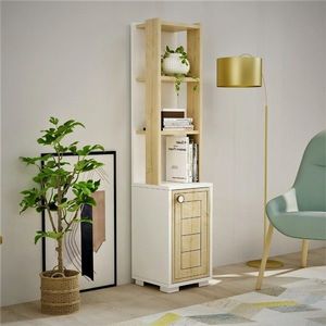 Corp biblioteca, Olivia, Anka, 29.6x134.6x21.6 cm, PAL, Stejar alb / safir imagine