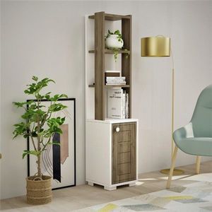 Corp biblioteca, Olivia, Anka, 29.6x134.6x21.6 cm, PAL, Alb/Maro imagine