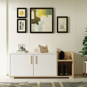 Pantofar, Olivia, Sunrise, 110x49.8x35 cm, PAL , Stejar Safir / Alb imagine