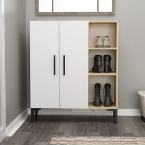 Dulap multifunctional, Olivia, Viva, 90x105x32 cm, PAL, Safir / Alb imagine