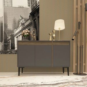 Consola, Olivia, Asude, 120x75x40 cm, PAL, Antracit / Nuc imagine