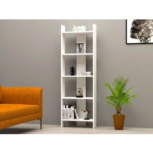 Corp biblioteca, Puqa Design, Virba, 52.4x149x22.6 cm, PAL, Alb imagine